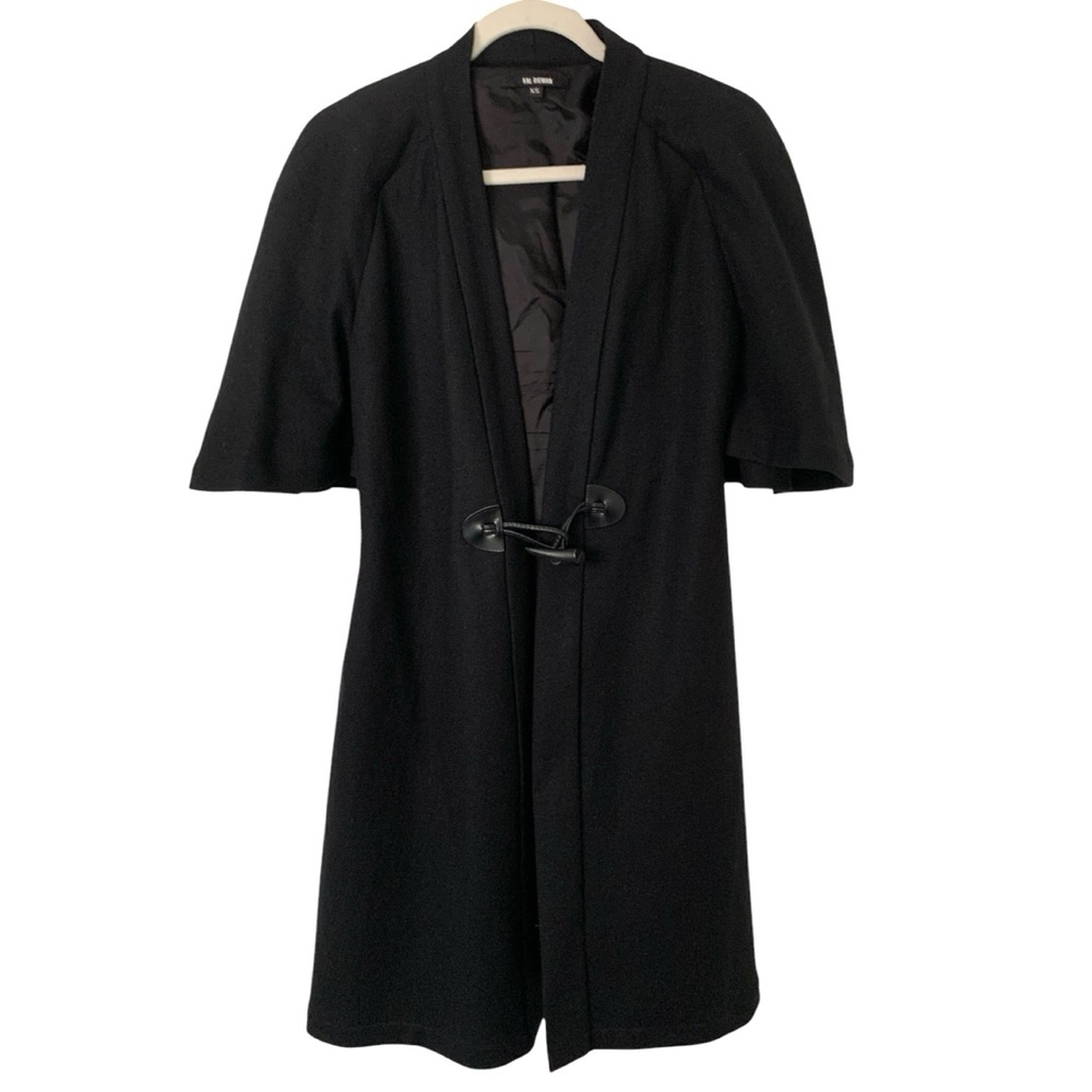 Kal Rieman Extra Small XS Black 100% Wool Toggle Closure Cale Style Jacket